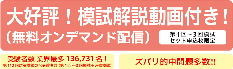 大好評！模試解説講義付き(無料でオンライン配信)