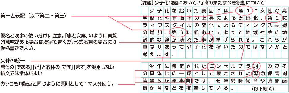 論文 添削例