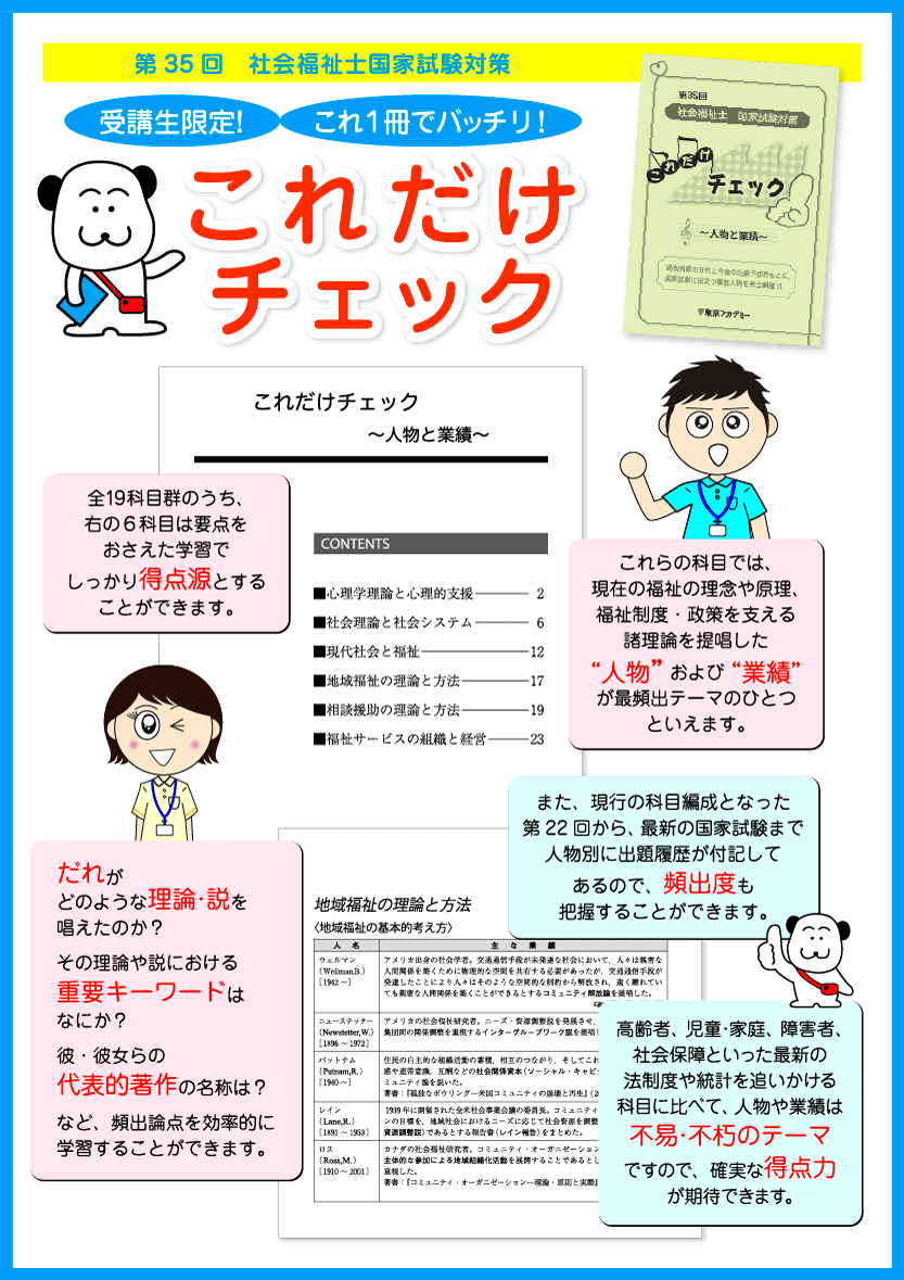これだけチェック「人物と業績」