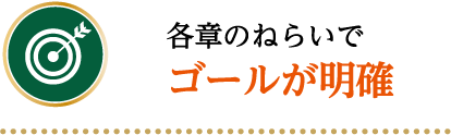 各章のねらいでゴールが明確