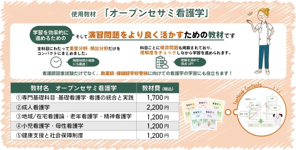 使用教材「オープンセサミ看護学」