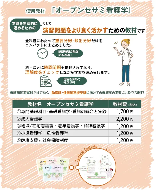 使用教材「オープンセサミ看護学」