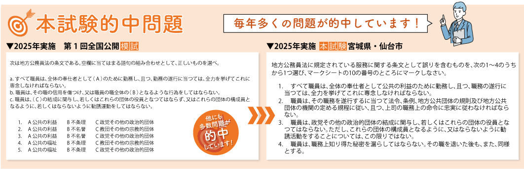 本試験的中問題