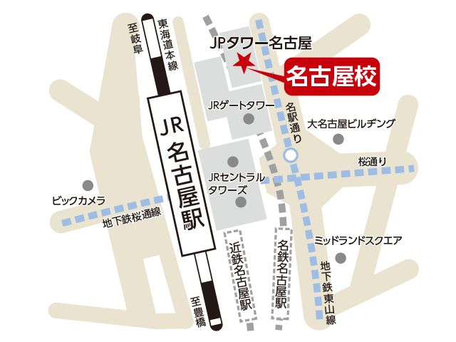 東京アカデミー名古屋校のマップ画像