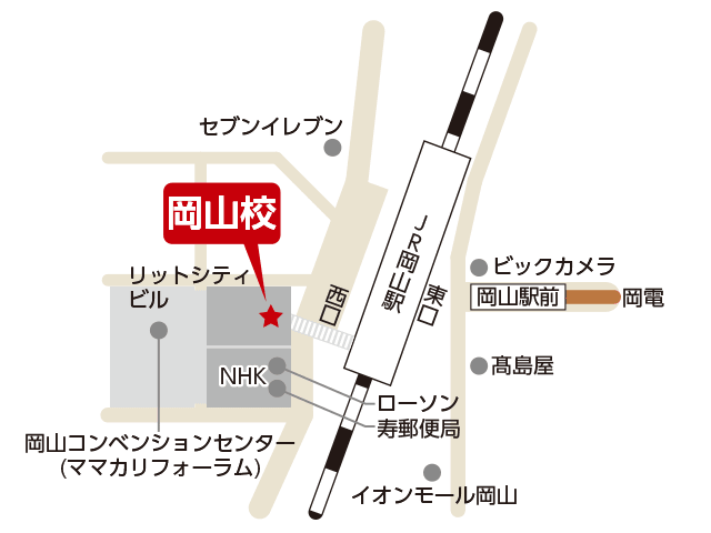 東京アカデミー岡山校のマップ画像