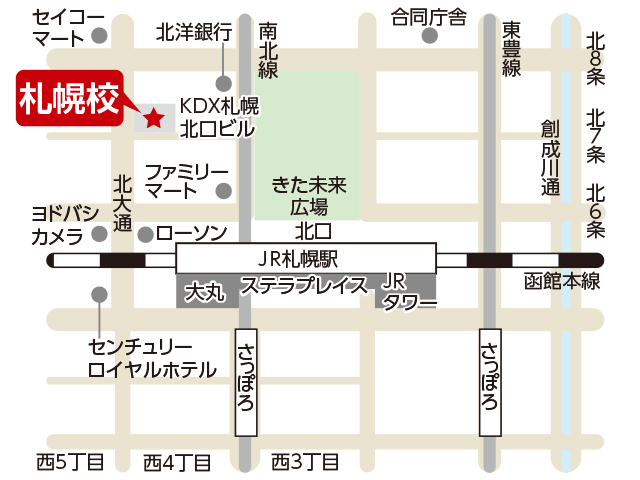 東京アカデミー釧路教室のマップ画像