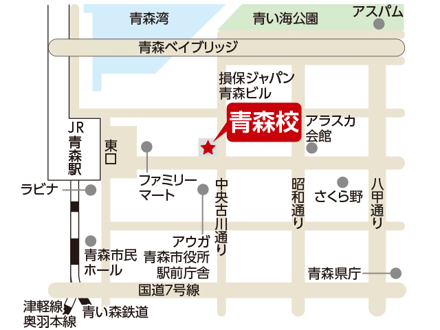 東京アカデミー青森校のマップ画像