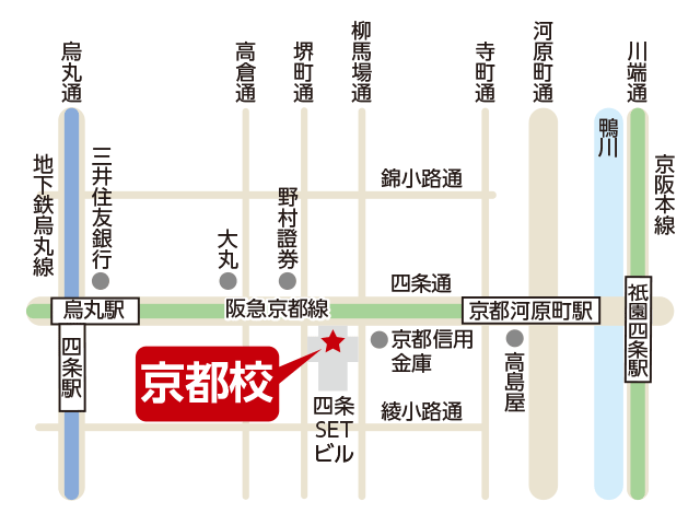 東京アカデミー京都校のマップ画像