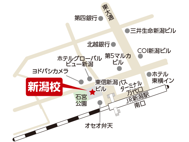 東京アカデミー新潟校のマップ画像