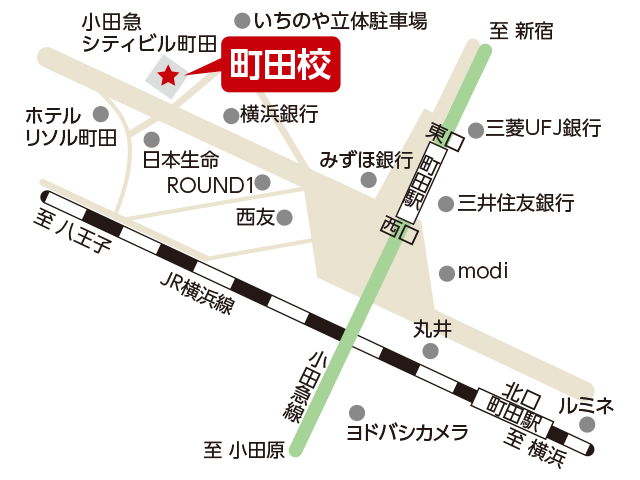 東京アカデミー町田校のマップ画像