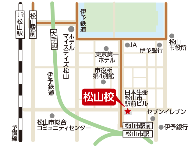 東京アカデミー松山校のマップ画像