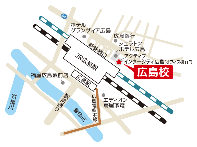 東京アカデミー広島校のマップ画像