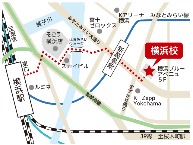 東京アカデミー横浜校のマップ画像